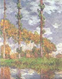 Poplars at Giverny, Claude Monet